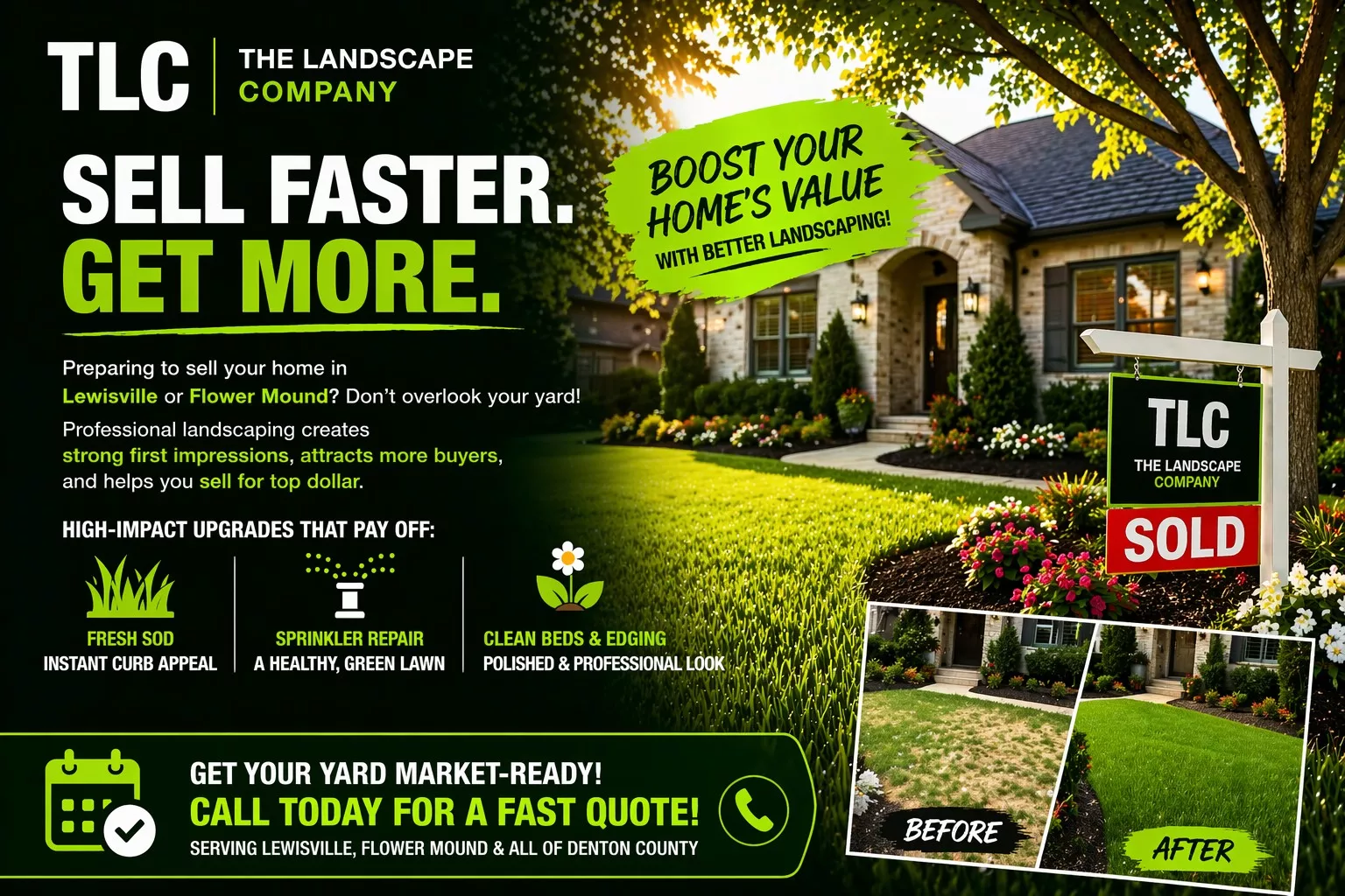 TLC The Landscape Company Friday SELLING HOME FB image